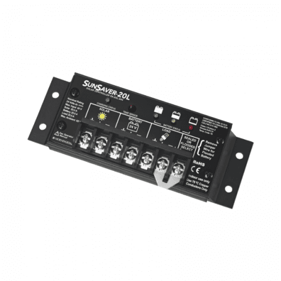 Morningstar SunSaver 20A 24V solar charge controller for motorhomes, boats, marine, oil and gas, telecom and instrumentation - 4Boats