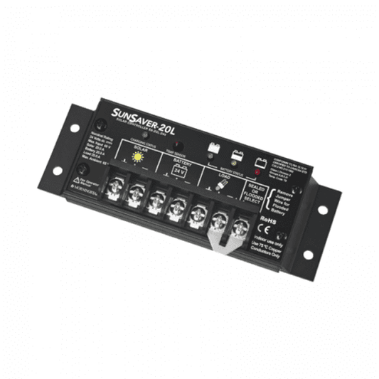 Morningstar SunSaver 20A 24V solar charge controller for motorhomes, boats, marine, oil and gas, telecom and instrumentation - 4Boats