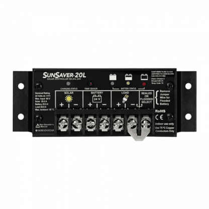 Morningstar SunSaver 20A 24V solar charge controller for motorhomes, boats, marine, oil and gas, telecom and instrumentation - 4Boats