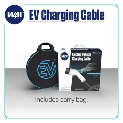 Renault Fluence Compatible Type 1 to Type 2 32-Amp Electric Vehicle Charging Cable EVC12U32-5 - Solarika.co.uk