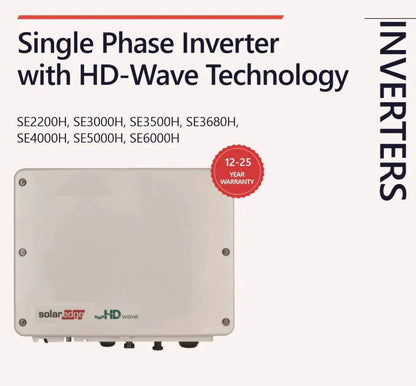 SolarEdge 5kw Single Phase HD Wave on grid solar Inverter NO DISPLAY (Home Network Ready) - Solarika.co.uk
