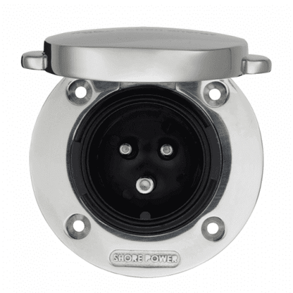 VICTRON ENERGY 16A 250VAC STAINLESS STEEL POWER INLET (2P/3W) - 4Boats