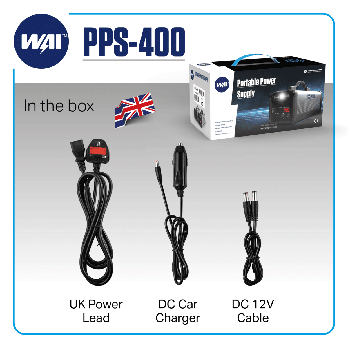 WAI PPS400 Portable Power Supply, 400W - Solarika.co.uk